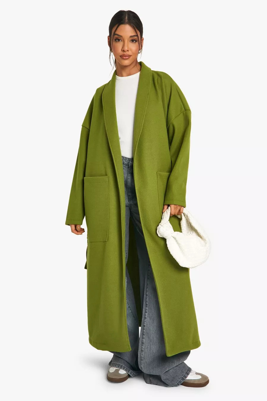 Belted Wool Look Coat | boohoo (US & Canada)