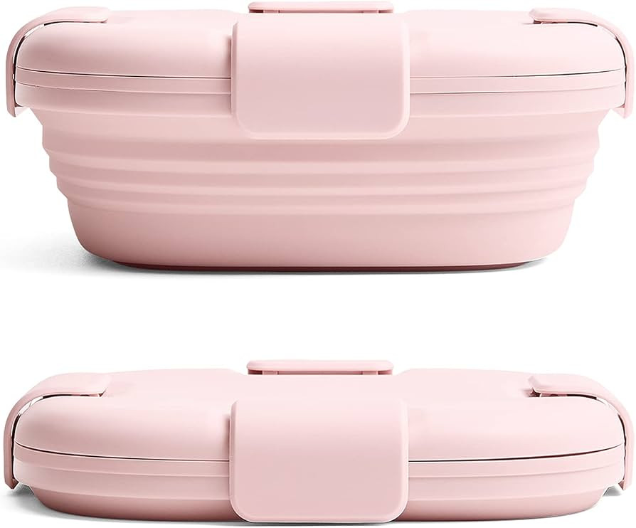 Amazon.com: STOJO Jr Collapsible Box for Kids - Carnation Pink, 24oz - Leak-Proof Reusable Silico... | Amazon (US)