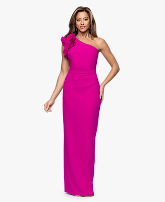 Women's One-Shoulder Ruffle Ball Gown | Macy's