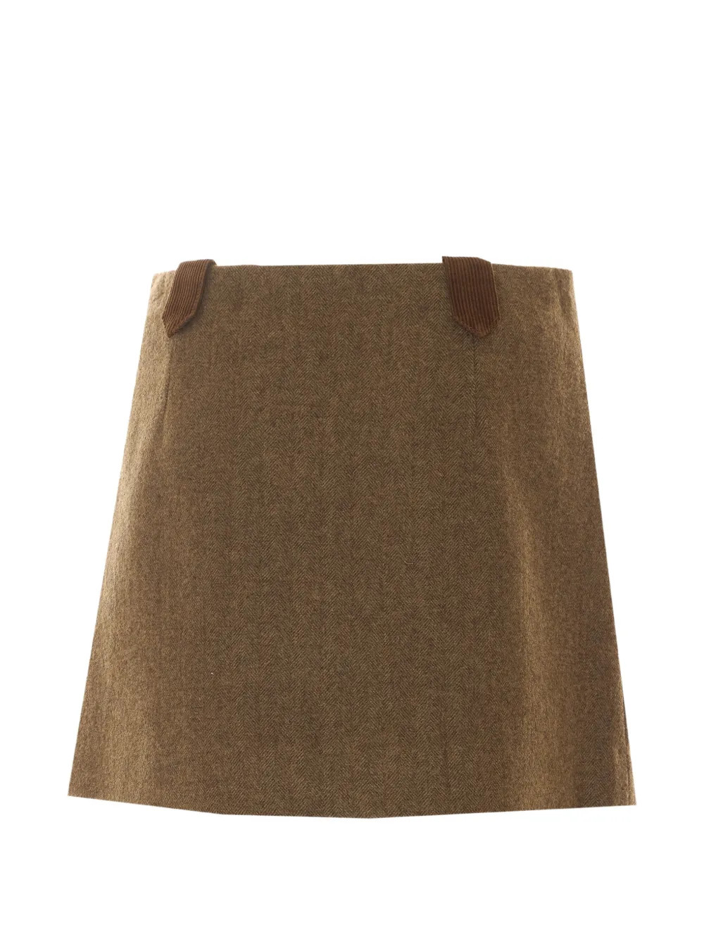 herringbone-weave button-detail mini skirt | Farfetch Global