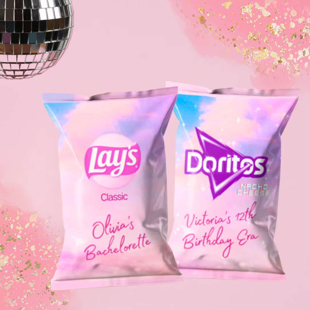 Taylor Swift Party Chip Bags Lover Swiftie Inspired Birthday Party Treats, Custom Name Chip Bags ... | Etsy (US)
