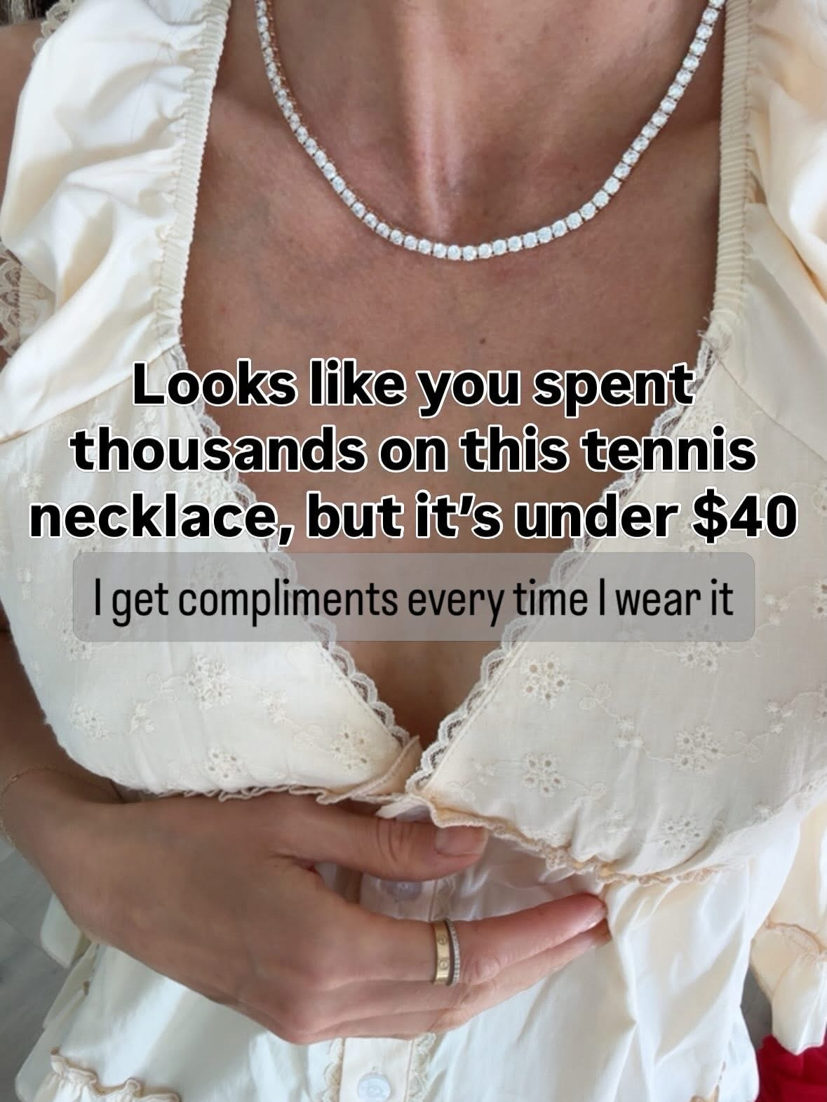 This necklace looks so high end but it’s under $40
Classic tennis style that instantly elevates any outfit and layers beautifully or stands on its own
I get compliments every time I wear it and it’s such a good everyday piece

#LTKootd #LTKSeasonal #LTKgrwm