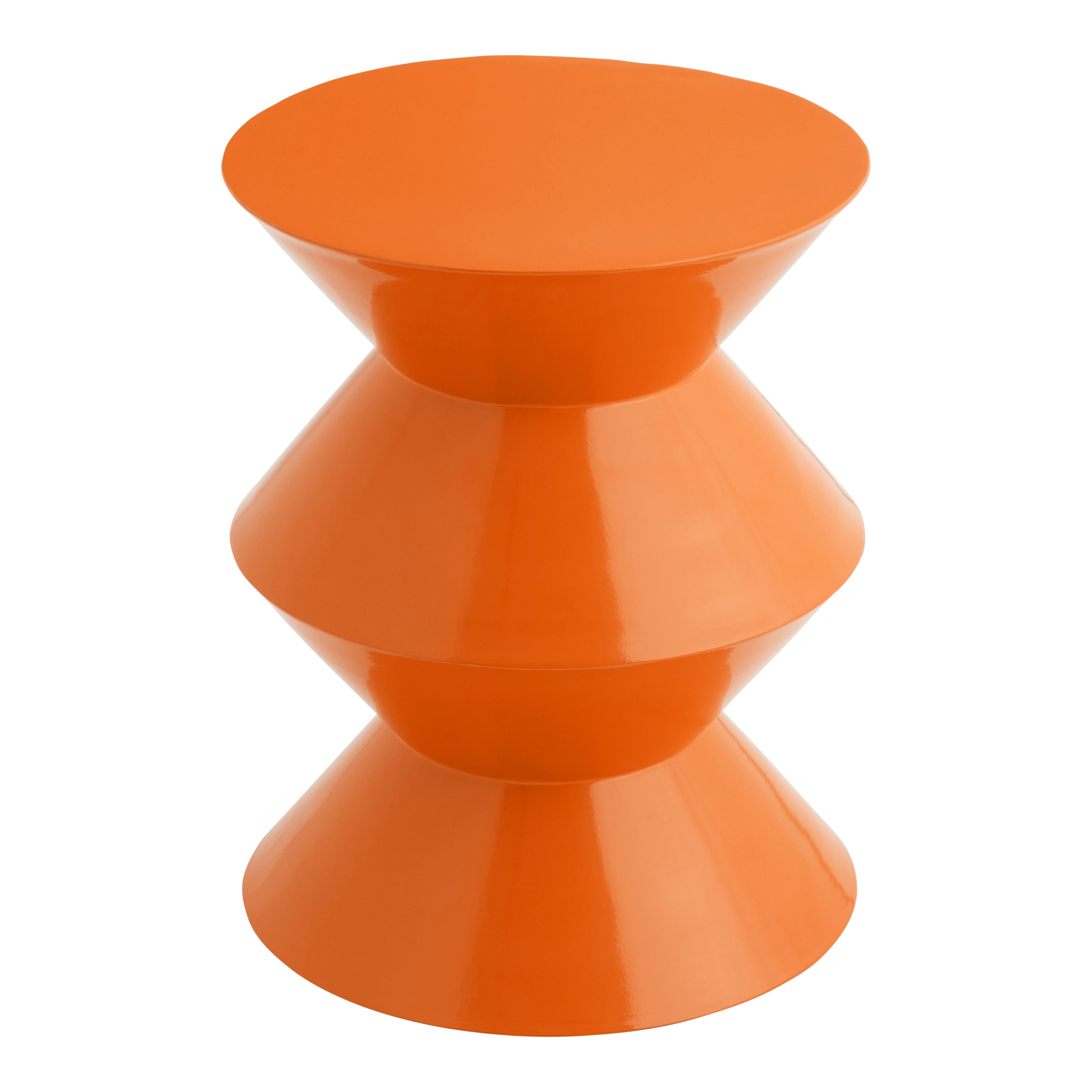 Tilton Round Geo Pedestal Outdoor Side Table | World Market