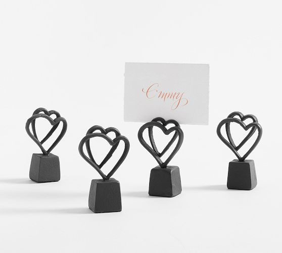 Interlocking Hearts Place Card Holders - Set of 4 | Pottery Barn (US)