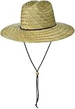 BROOKLYN ATHLETICS Men's Straw Sun Classic Beach Hat Raffia Wide Brim, Natural, One Size | Amazon (US)