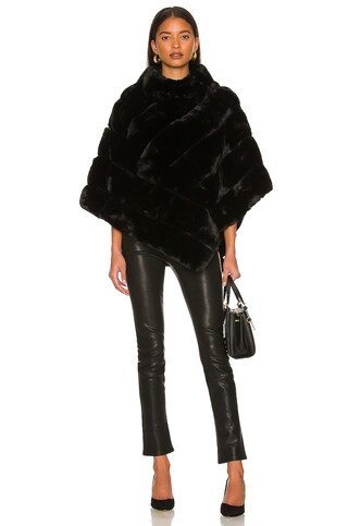 Adrienne Landau Faux Fur Wrap in Black from Revolve.com | Revolve Clothing (Global)