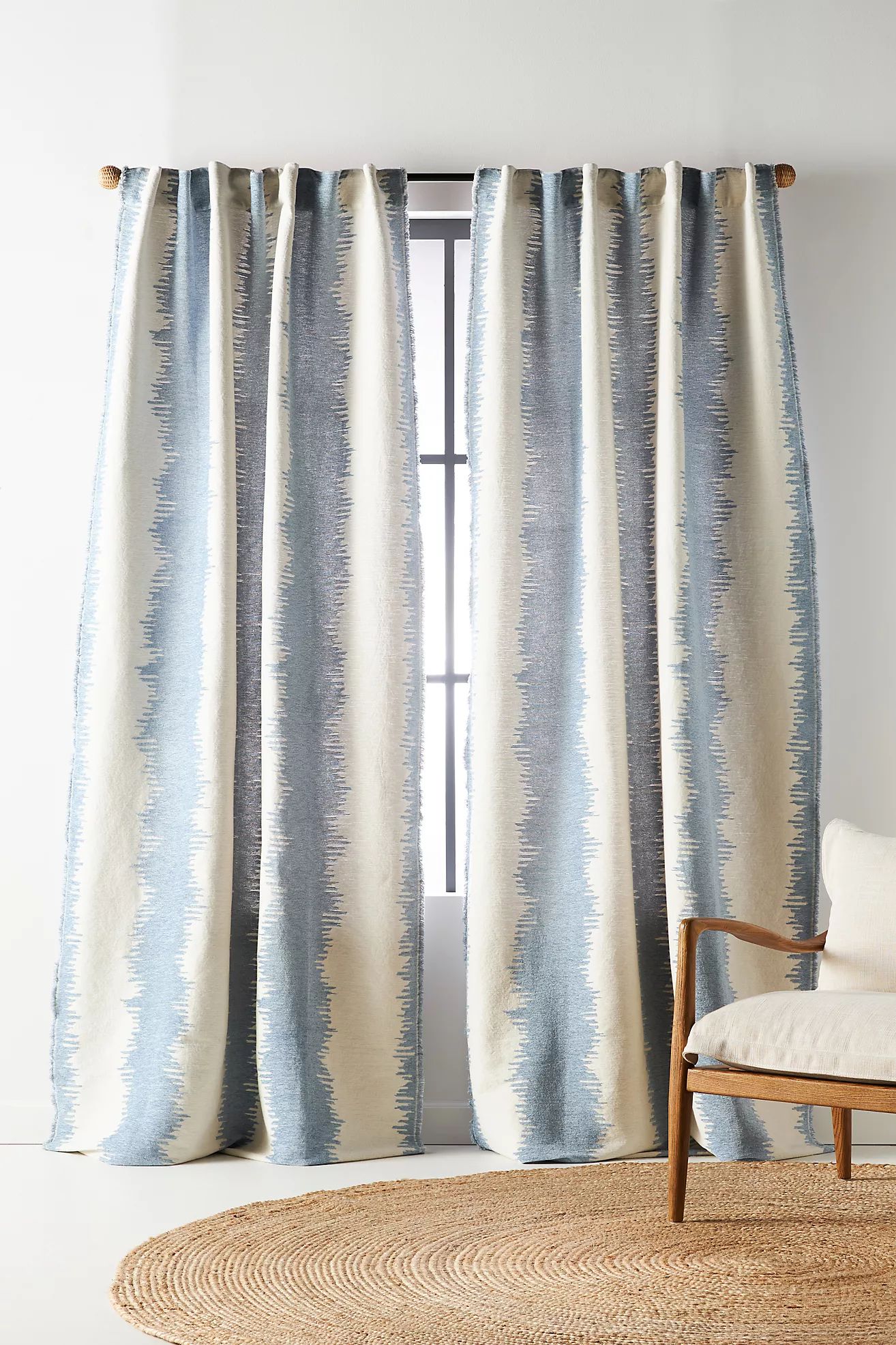 Maiko Jacquard-Woven Curtain | Anthropologie (US)