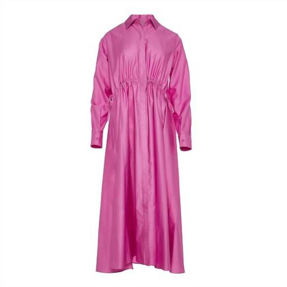 NEW DEVOTION TWINS agios nikias cotton sateen shirt dress in violet | Poshmark