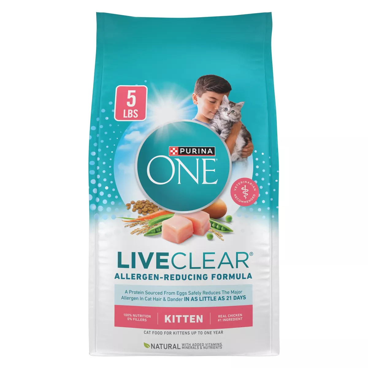Purina ONE LiveClear Chicken Flavor Kitten Dry Cat Food - 5lbs | Target