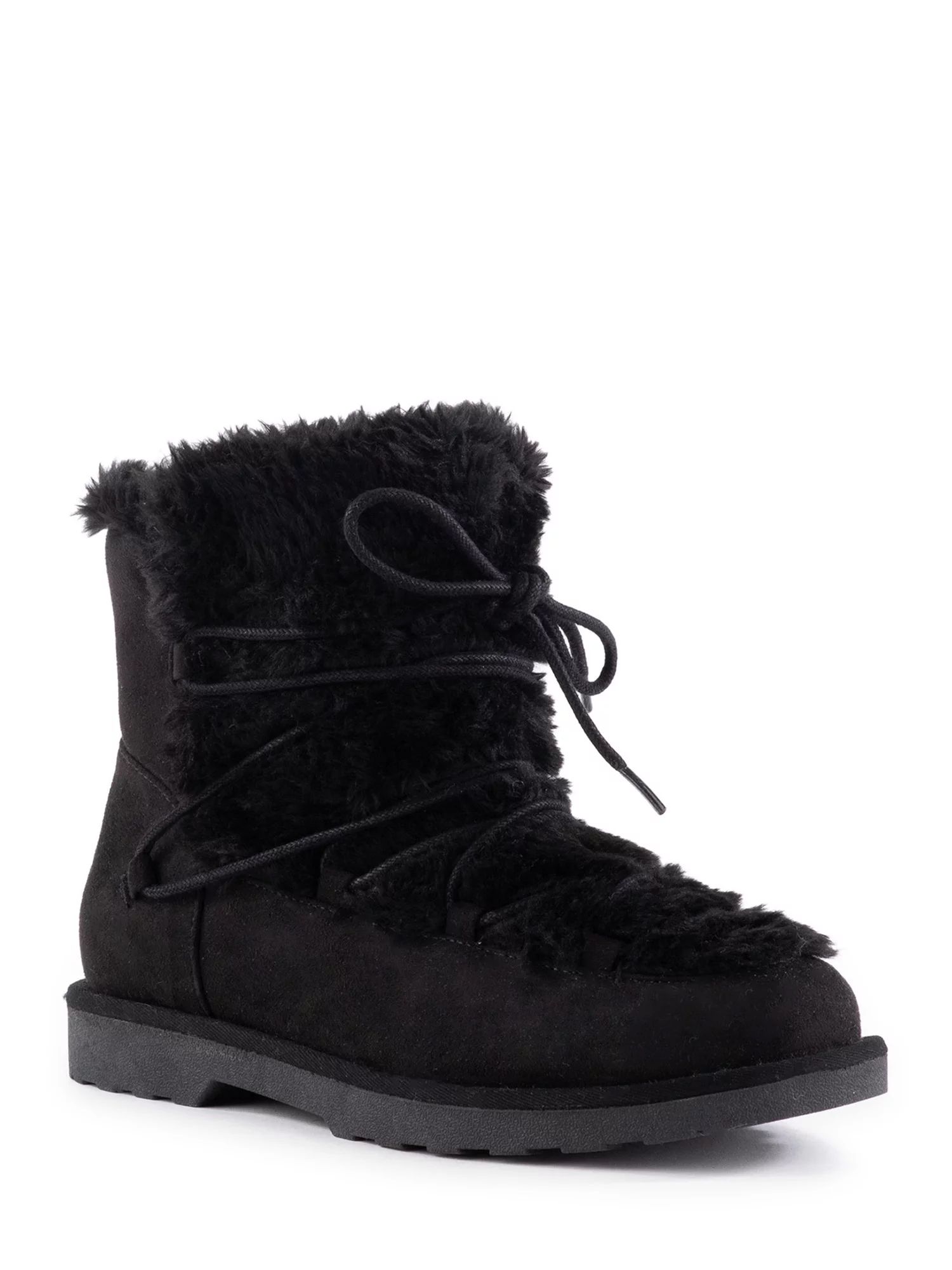 Portland Boot Company Women’s Faux Fur Short Boot - Walmart.com | Walmart (US)