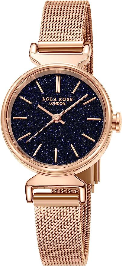 Amazon.com: Lola Rose Classic Women's Watch with Gemstone Inspiration, Ladies Rose Gold Stainless... | Amazon (US)