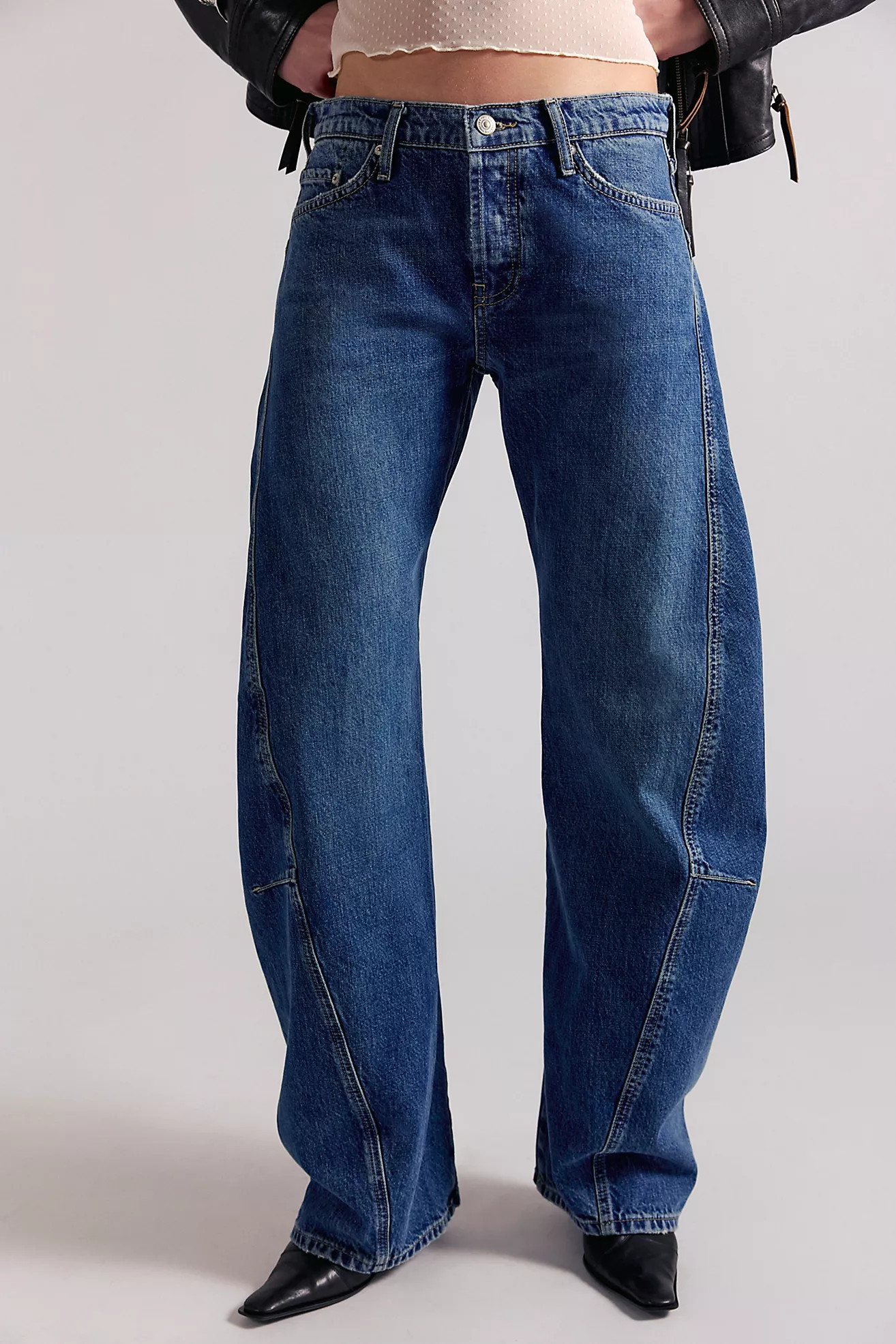We The Free Fable Low-Rise Twisted Bowed Jeans | Free People (Global - UK&FR Excluded)