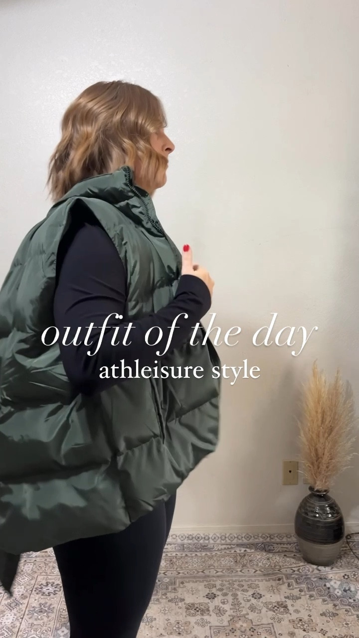 Athleisure Style// I have this puffer vest in several colors and love it! Nice oversized fit. 

The puffer vest, leggings, socks and bag are all on sale for Black Friday🙌🏻

Wearing L in everything (tts)

#LTKSaleAlert #LTKCyberWeek #LTKHoliday