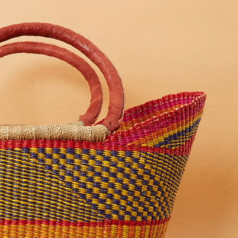 Sunshine Orange Bohemian Market Basket | Walmart (US)
