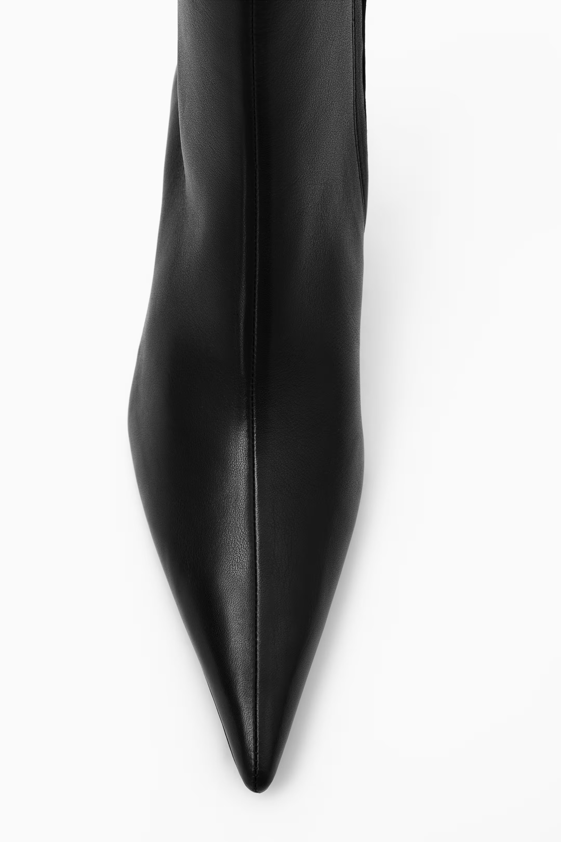 POINTED KITTEN-HEEL LEATHER BOOTS | H&M (UK, MY, IN, SG, PH, TW, HK)