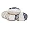 Lexi Home Genuine White Marble Coasters, Round Coaster Set for Coffee Bar & Kitchen Table, Drinks... | Amazon (US)