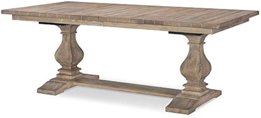 Legacy Classic Furniture Monteverdi Rectangular Trestle Table in Sun-Bleached Cypress Finish Wood | Amazon (US)
