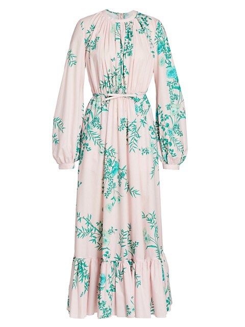 Floral Bow Waist Midi-Dress | Saks Fifth Avenue