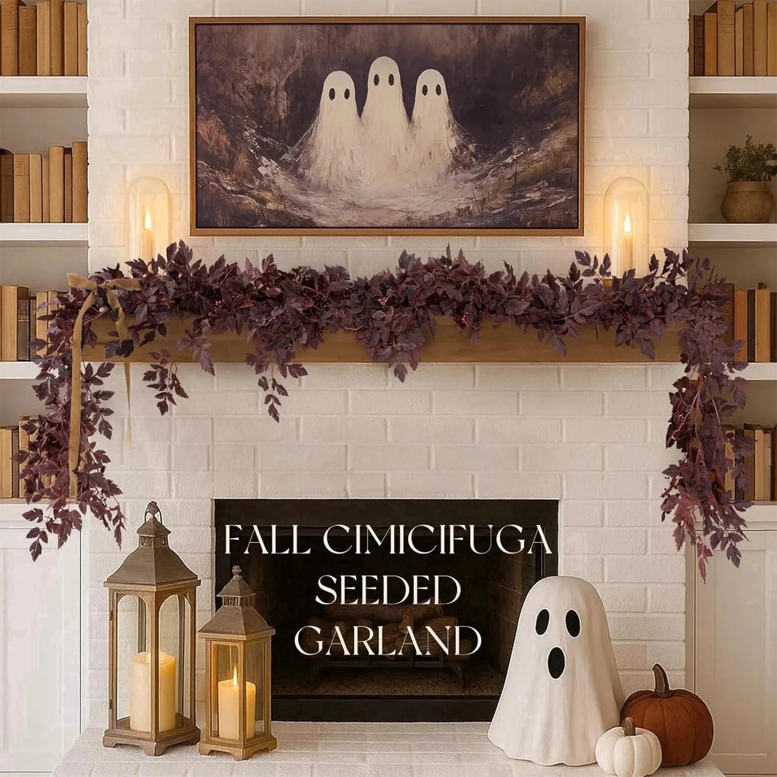 Fall Decor - Fall Decorations for Home - 6 Ft Plum Cimicifuga Seeded Garland - Artificial Leaf Garland Centerpieces for Tables Mantle -Autumn Thanksgiving Halloween Decoration for Indoor Wedding Room | Walmart (US)
