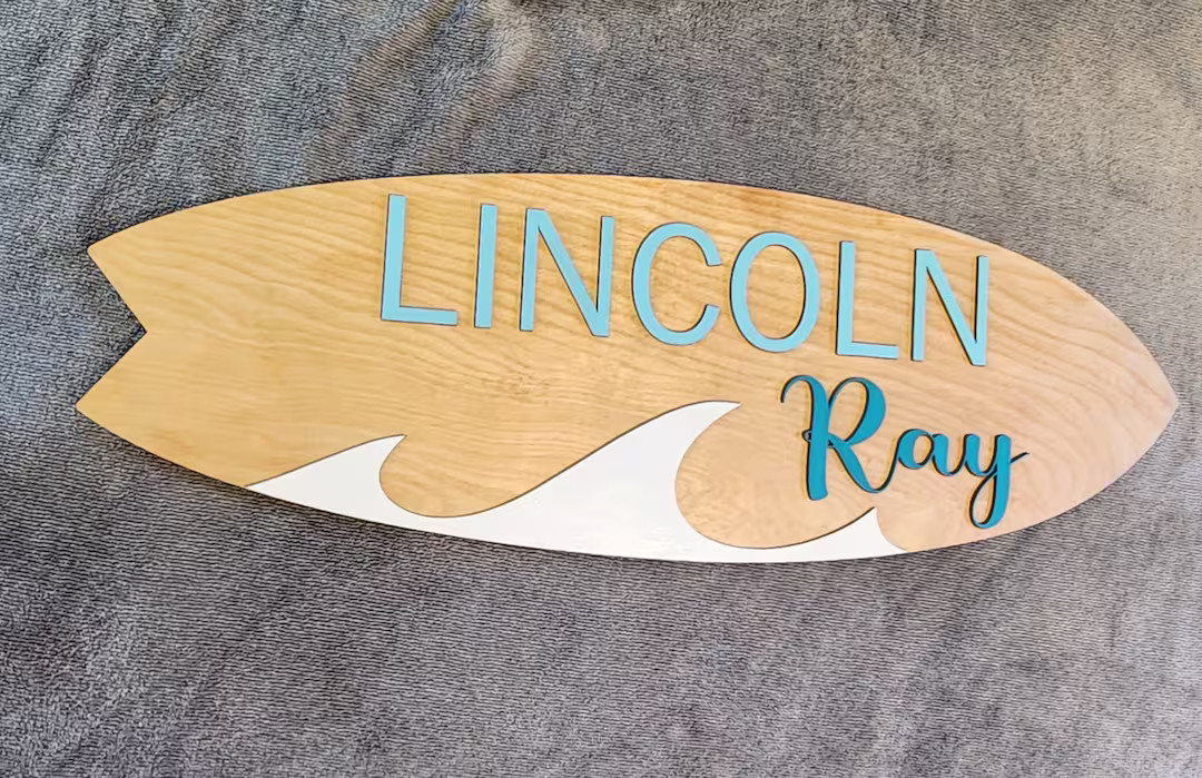Surfboard Prop Sign Surfboard Bedroom Sign Birthday Party - Etsy | Etsy (US)