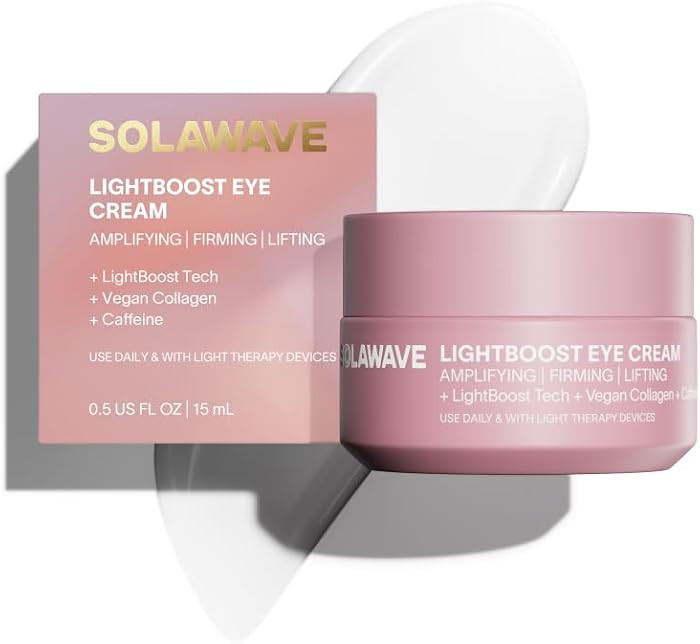 Solawave LightBoost Eye Cream - Vegan Collagen & Caffeine, Anti-Aging | Amazon (US)