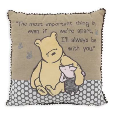 Disney® Classic A Day With Pooh Throw Pillow in Taupe | buybuy BABY | buybuy BABY