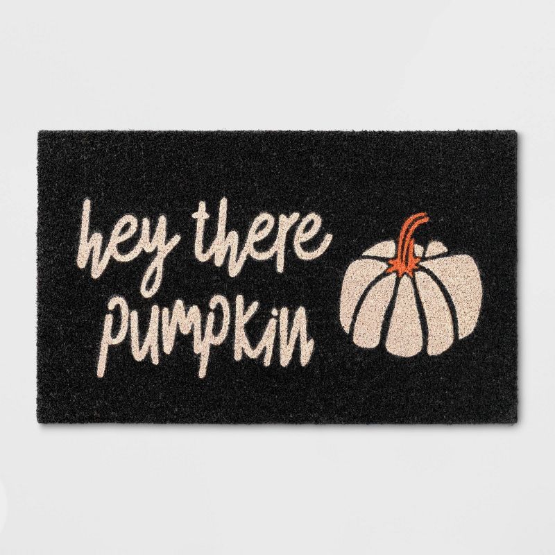 1'6"x2'6" 'Hey There' Pumpkin Doormat Off White - Room Essentials™ | Target