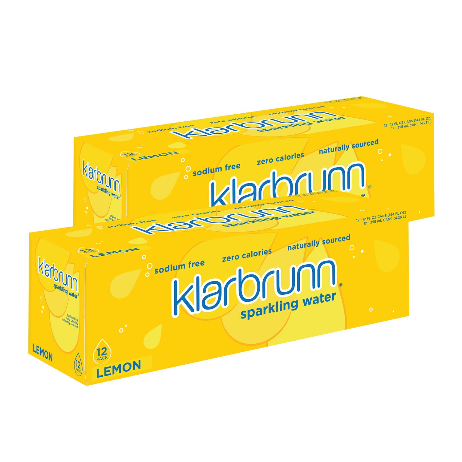 Klarbrunn Sparkling Water, Lemon, 24 Pack | Amazon (US)