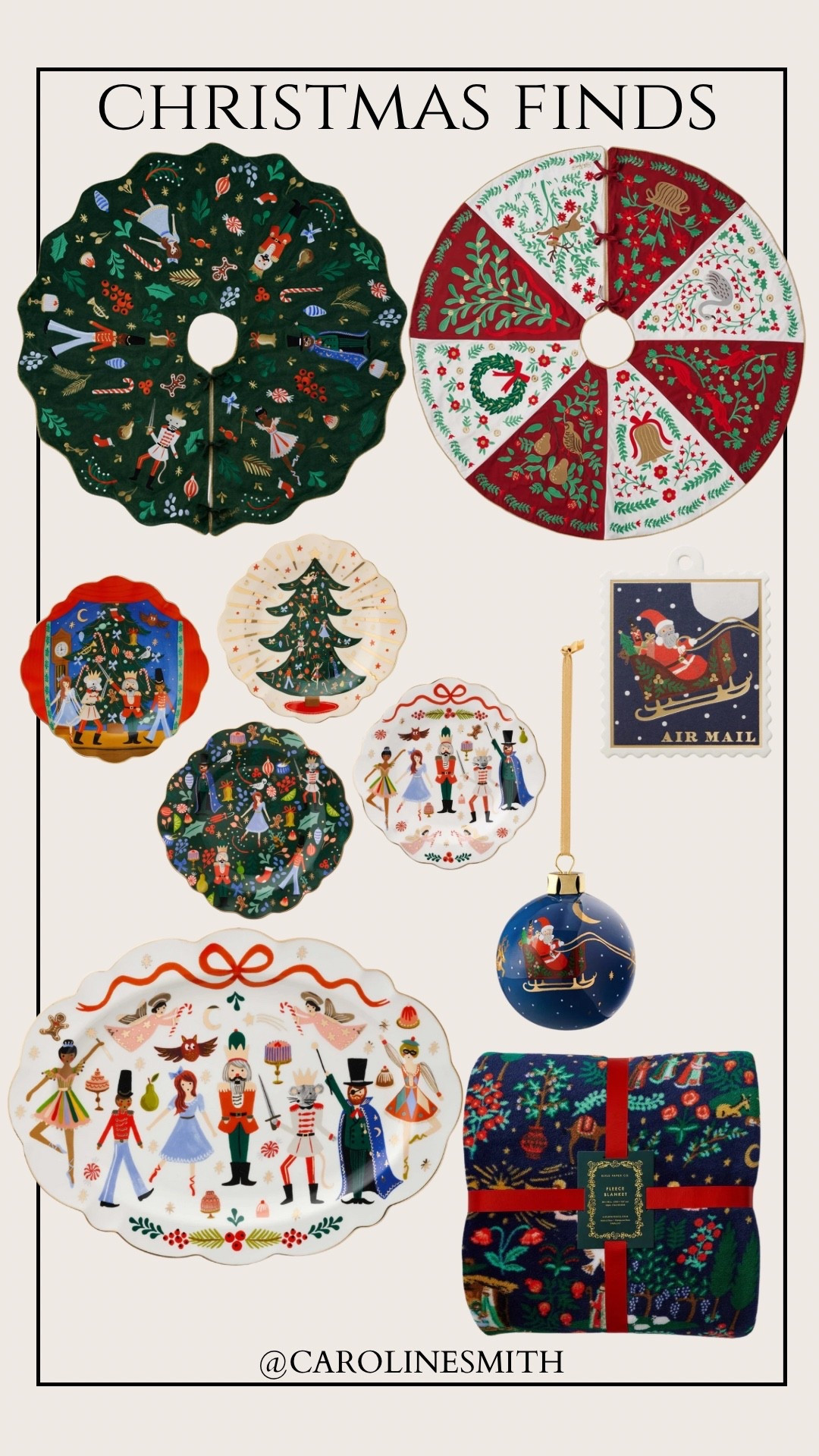 Rifle paper Christmas finds



Tree skirt, Santa, nutcracker, Christmas platter, seasonal gift 

#LTKParties #LTKSeasonal #LTKHome