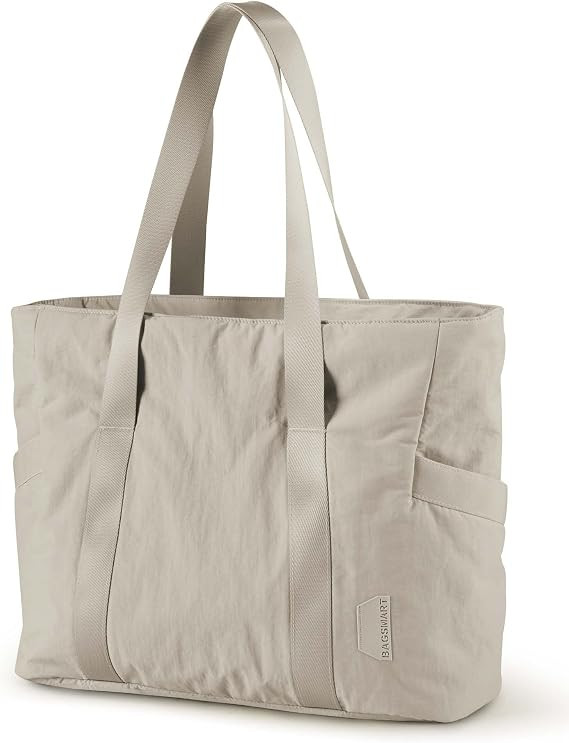 BAGSMART Tote Bag for Women with Zipper, Gym Tote with Compartments, Work Tote Nurse Dance Yoga B... | Amazon (US)