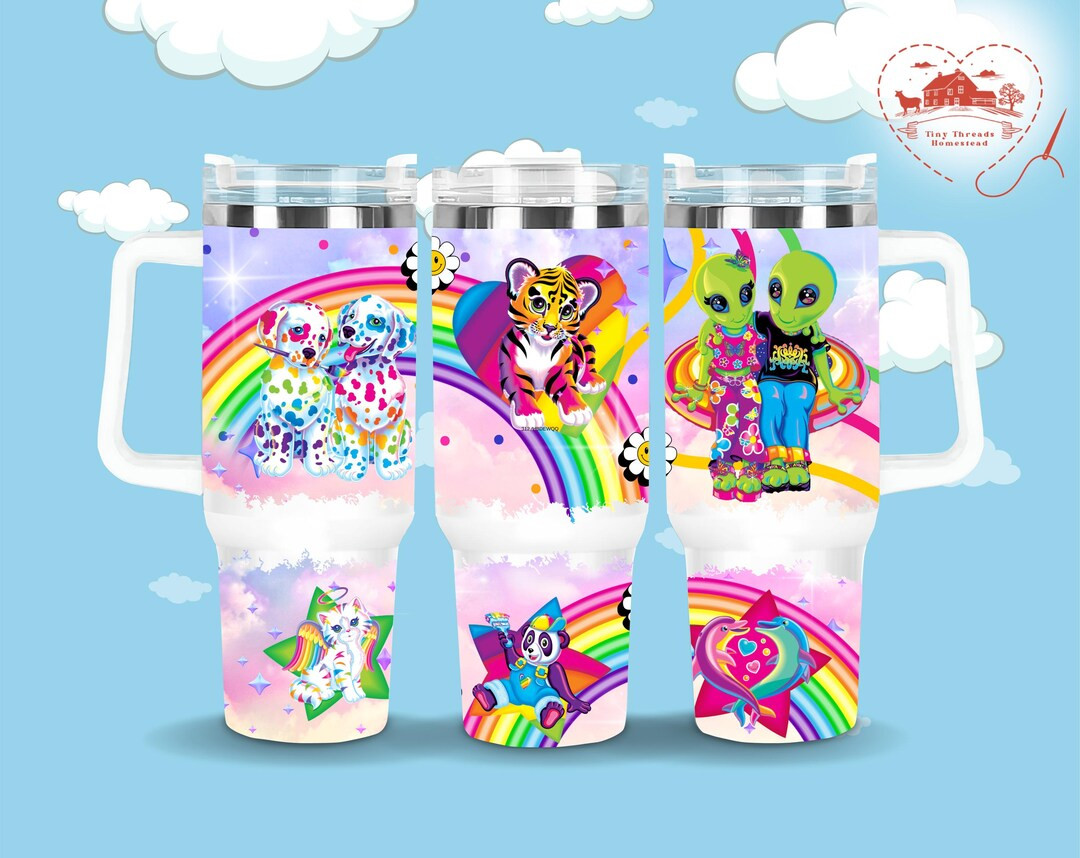 Lisa Frank Inspired Tumbler Wrap Sublimation Design, Commercial Printing PNG - Digital Download, ... | Etsy (US)