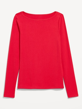 Snug Long-Sleeve Boatneck T-Shirt | Old Navy (US)