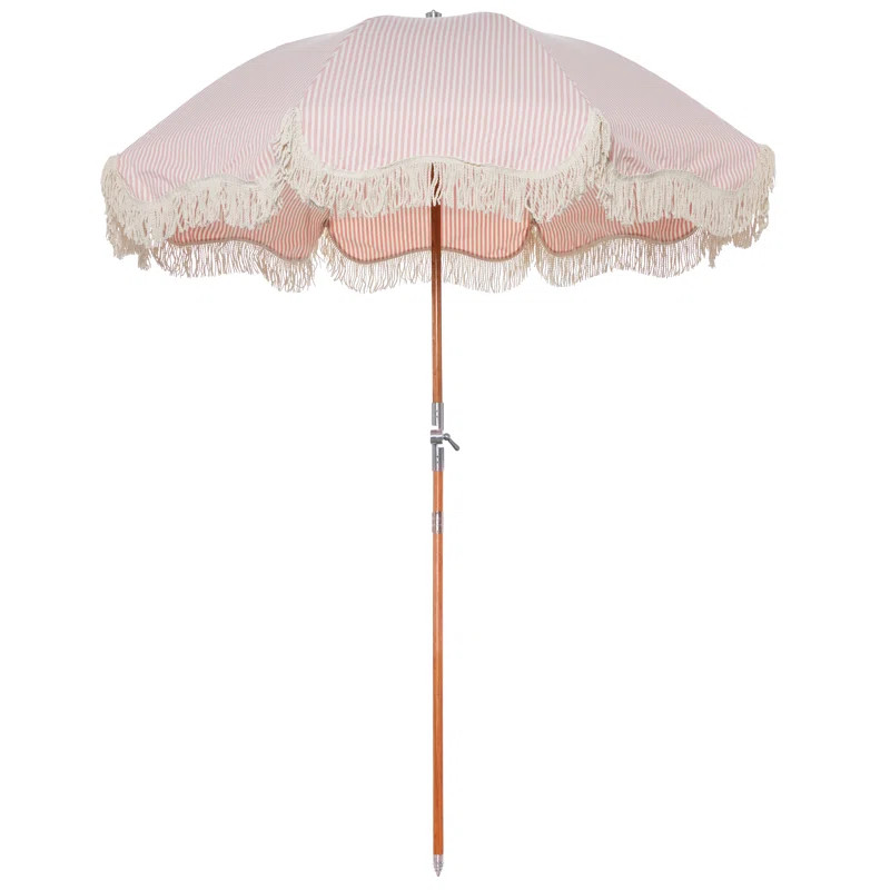 Kyrian 72'' Striped Outdoor Beach Umbrella | Wayfair North America