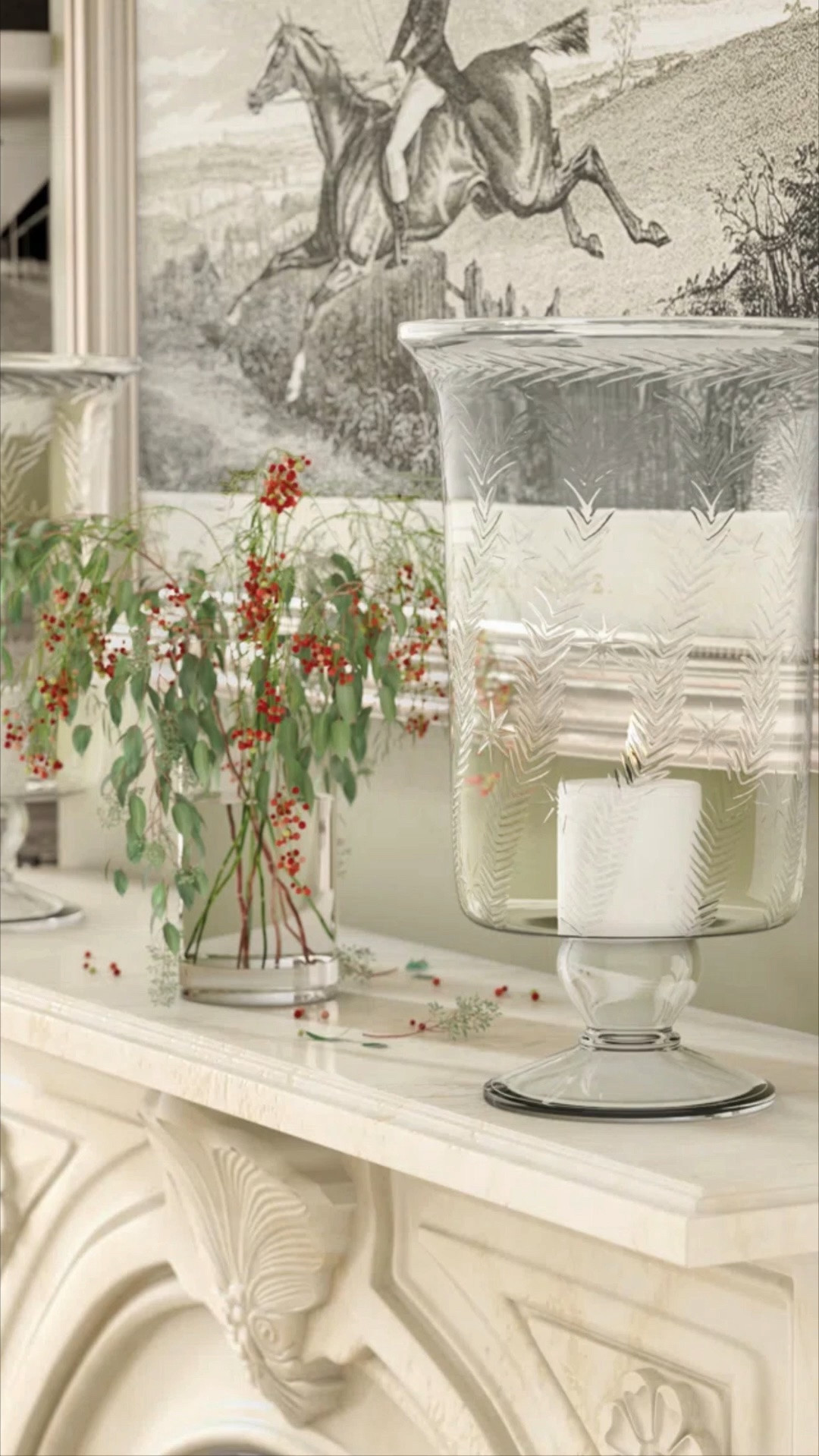 The prettiest hurricane vases! They come in a set of 2!