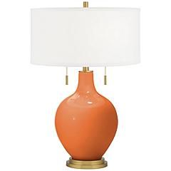 Celosia Orange Toby Brass Accents Table Lamp | www.lampsplus.com | Lamps Plus
