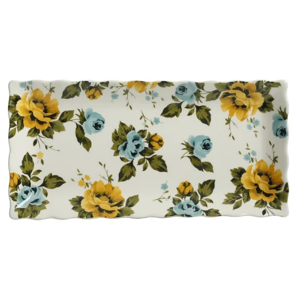 The Pioneer Woman Floral Medley 3-Piece Serving Platters | Walmart (US)