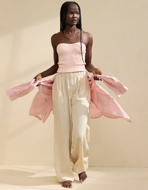 Aerie Drapey Chill Trouser | Aerie