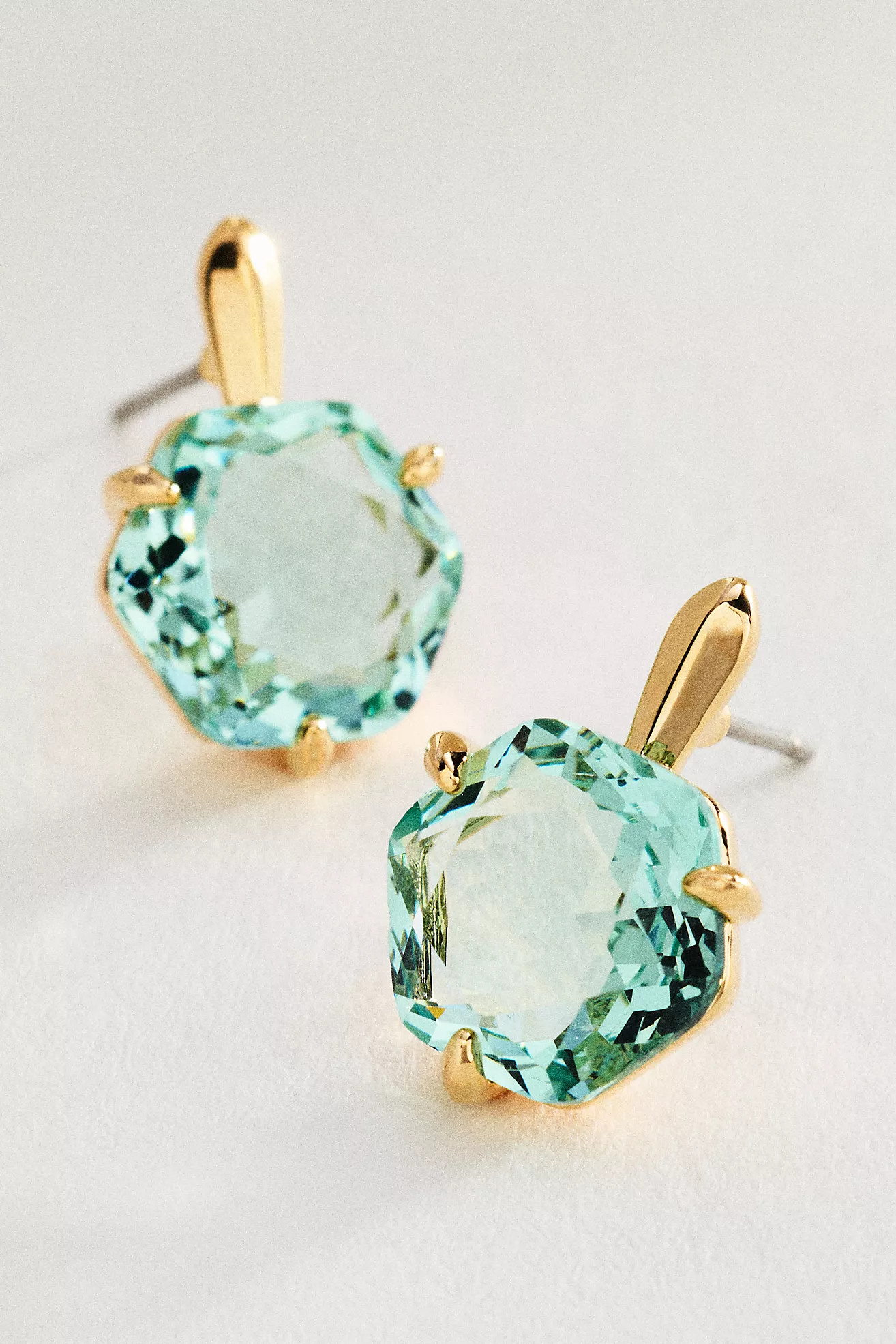 Hexagon Stone Post Earrings | Anthropologie (US)