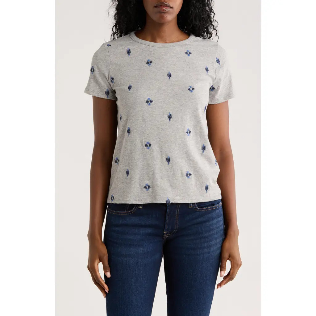 Lucky Brand Embroidered T-Shirt in Light Grey Multi at Nordstrom Rack, Size X-Large | Nordstrom Rack