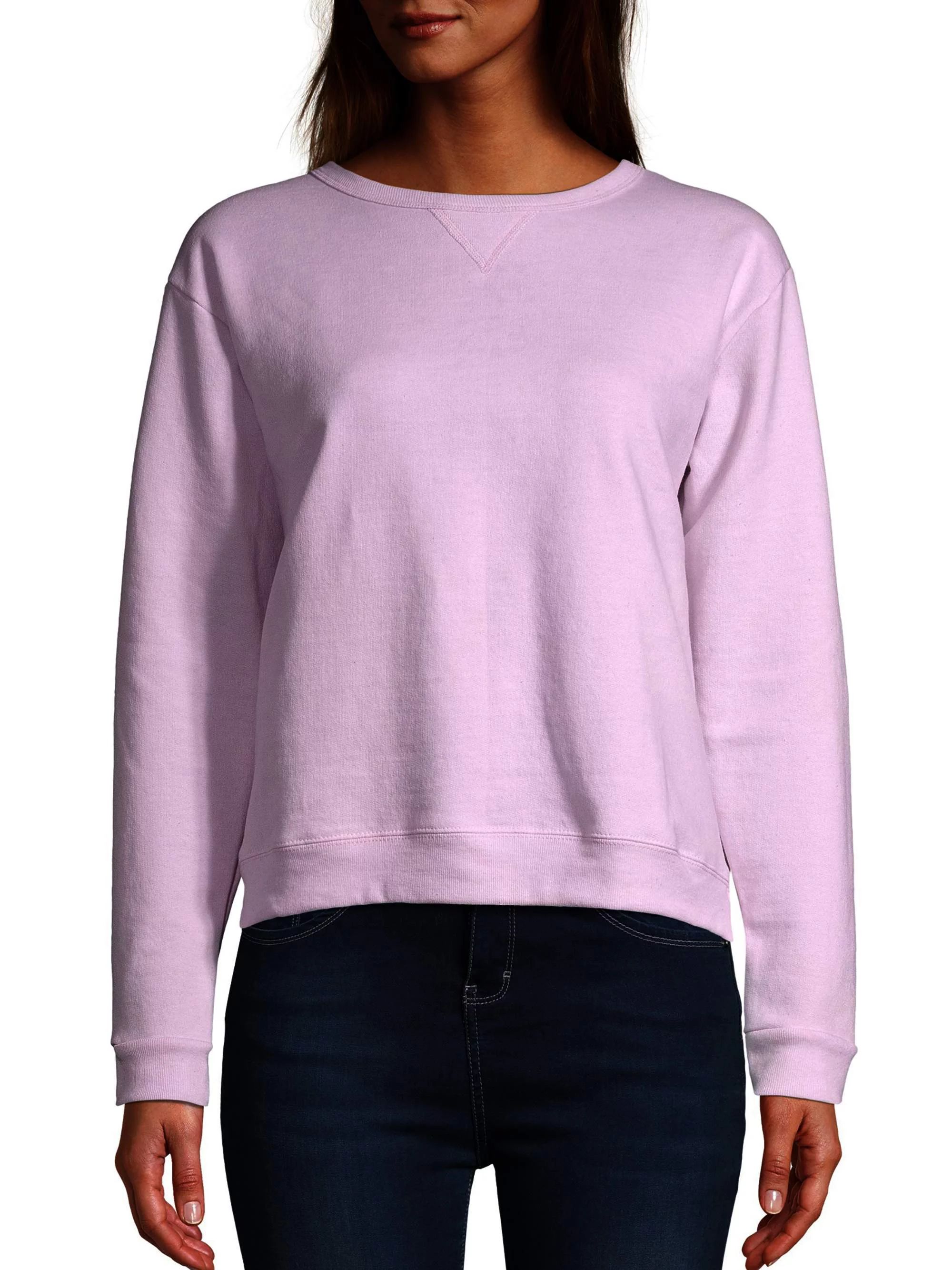 Hanes Womens V-Notch Pullover Fleece Sweatshirt - Walmart.com | Walmart (US)