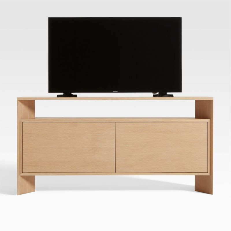Terrazza 2-Door 52" Media Console/TV Stand with Storage + Reviews | Crate & Barrel | Crate & Barrel