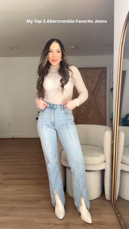 Sharing my favorite @abercrombie denim. These come in different washes and lengths. Wearing the same pair of shoes to show the lengths of these. 

1. 25/regular
2. 25/regular
3. 26/regular 

#LTKfindsunder100 #LTKMostLoved #LTKstyletip
