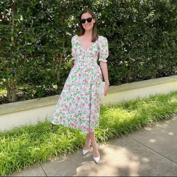 Hill House The Ophelia Dress Pink Roses Small | Poshmark
