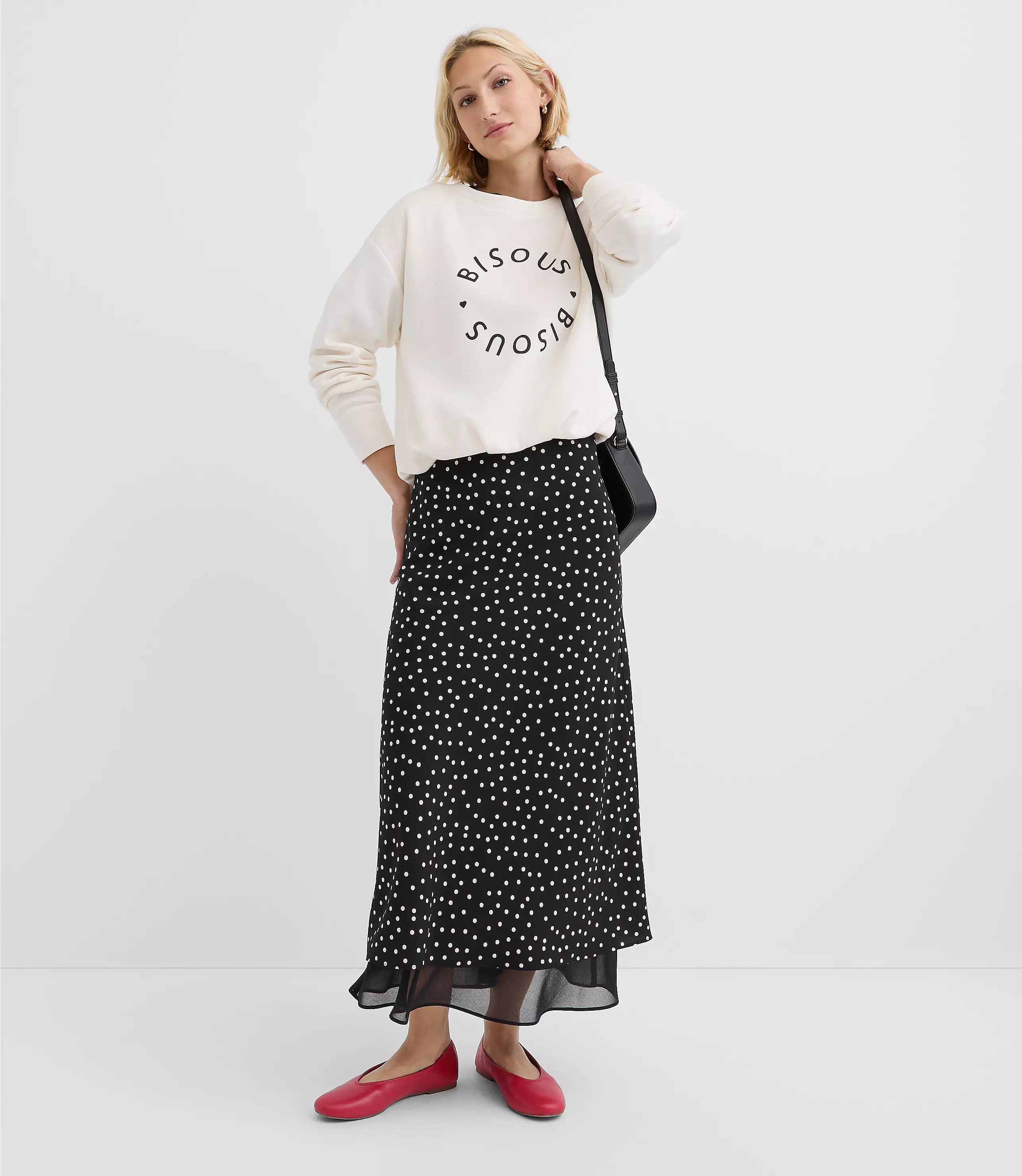 Bisous Bubble Sweatshirt | LOFT