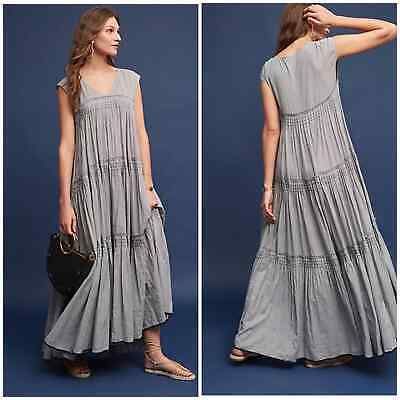 Anthropologie Urvashi Kaur Meera Tiered Maxi Dress SIZE SMALL | eBay US