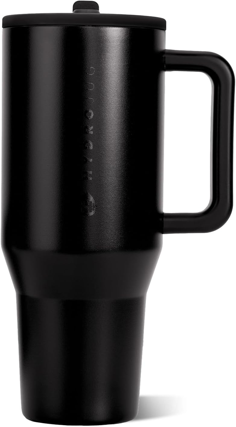 HydroJug Traveler 40oz, Insulated Tumbler with Handle & Straw, Black | Amazon (US)