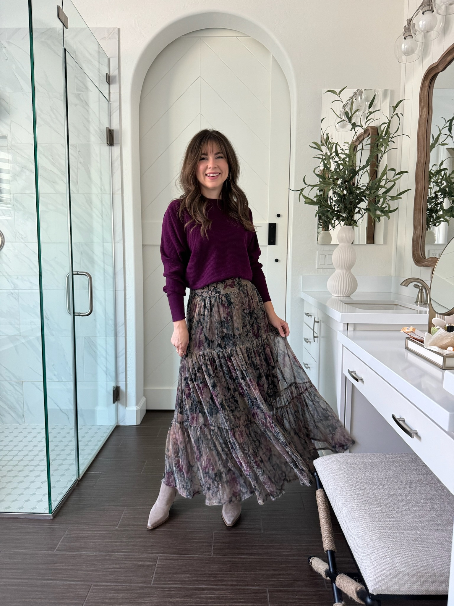 Such a cute fall look and skirt! 

Sweater with skirt inspo, Maxi skirt outfit, Fall booties, Fall fashion, Fall outfit inspo

#LTKSeasonal #LTKStyleTip