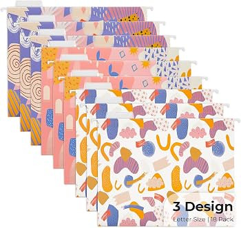 18 Pack Decorative Hanging File Folders Letter Size Marble Cute Hanging Folder Pretty File Folder... | Amazon (US)