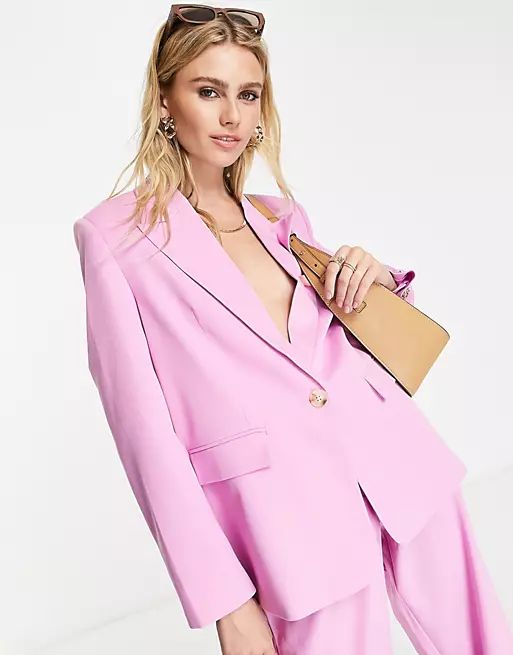 NA-KD oversized blazer in lilac - part of a set | ASOS (Global)