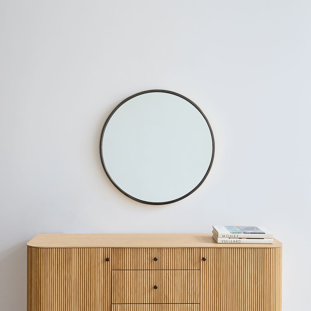 Metal Frame Round Mirror - 30" | West Elm (US)